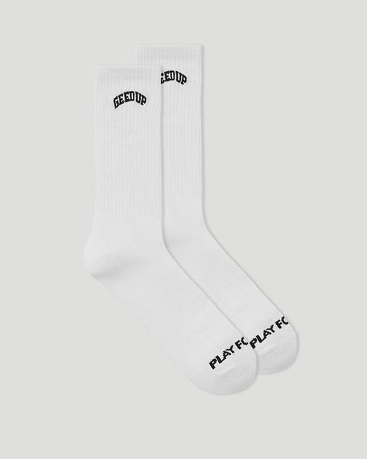 Team Logo EMB Socks White